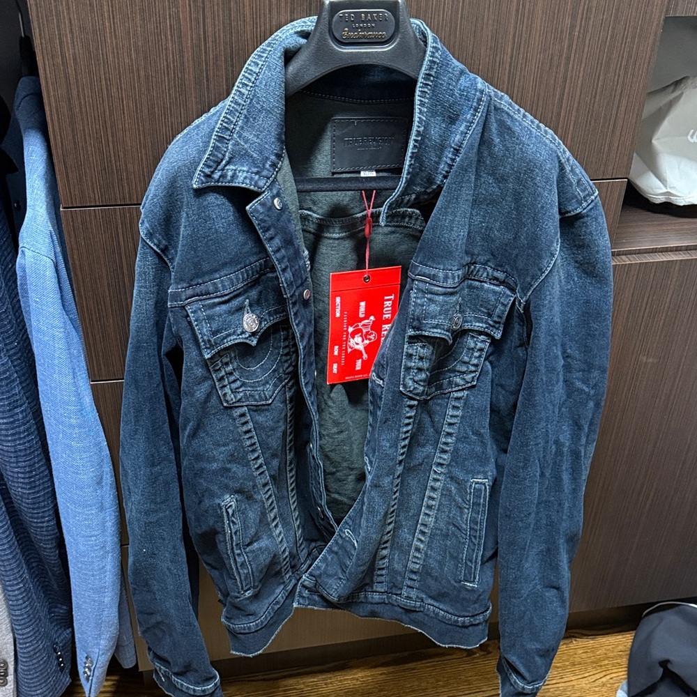 True Religion Men's Dark Blue Denim Jacket